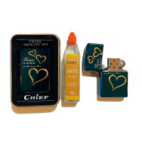 Зажигалка бензиновая Chief "Blue" (набор)