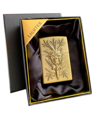 Подарочная бензиновая зажигалка "Каннабис"