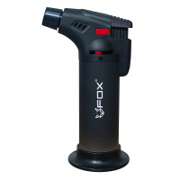 Зажигалка-горелка "FOX" с подставкой чёрный