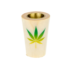 Колпак деревянный с латунной вставкой «Cannabis»