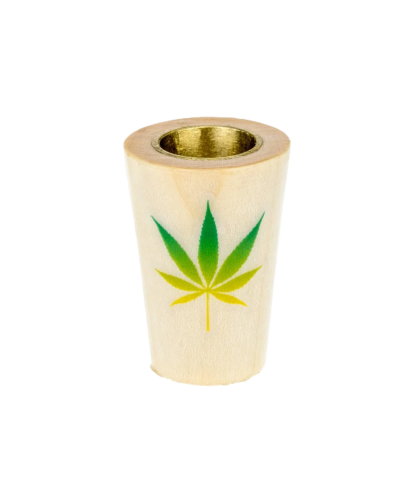Колпак деревянный с латунной вставкой «Cannabis»