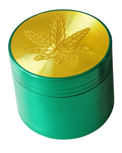 Гріндер металевий "Cannabis" (зелений)