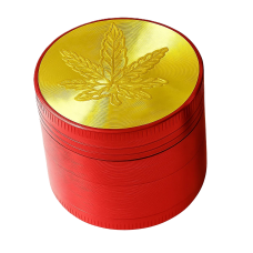 Гриндер металлический "Cannabis" (красный)