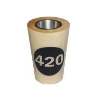 Ковпак дерев'яний із латунною вставкою "420"