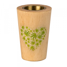 Колпак деревянный с латунной вставкой "Сердце"