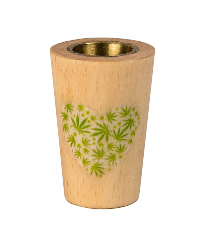 Ковпак дерев'яний із латунною вставкою "Серце"