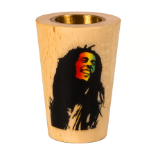 Колпак деревянный с латунной вставкой "Боб Марли"