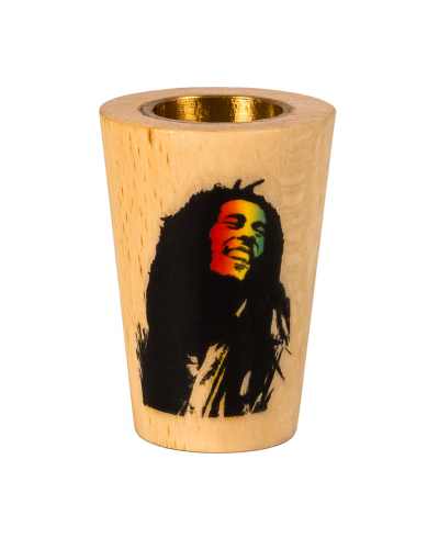 Ковпак дерев'яний із латунною вставкою "Боб Марли"