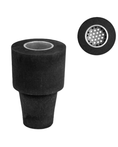 Ковпак дерев'яний із металевою вставкою "Великий" чорний