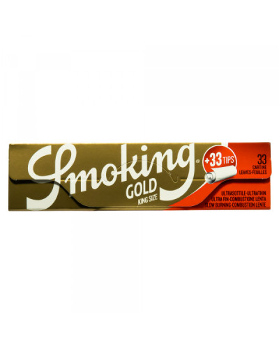 Бумага для самокруток Smoking Gold KS + фильтры Tips (33шт)