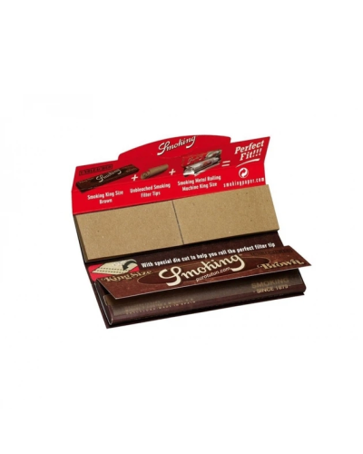 Бумага для самокруток Smoking Brown KS + фильтры Tips (33шт) Бумага для самокруток Smoking Brown KS + фильтры Tips (33шт)