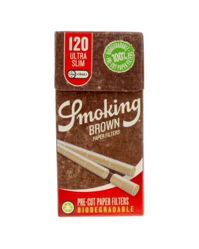 Фільтри для самокруток Smoking Brown Pre-Cut Ultra Slim (120шт)