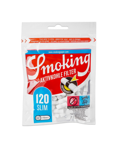 Фільтри для самокруток Smoking Slim Carbon (120шт)