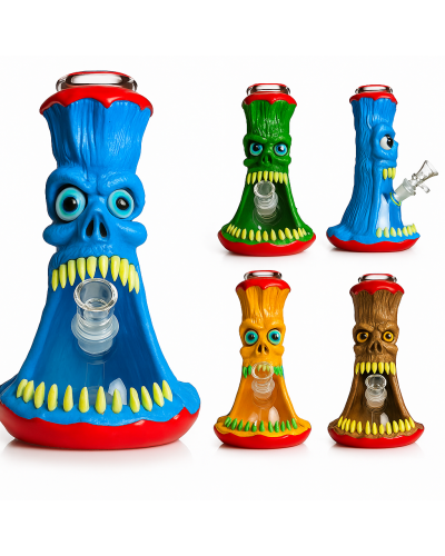 Бонг стеклянный 3-D Frankie Monster Glow 32 см