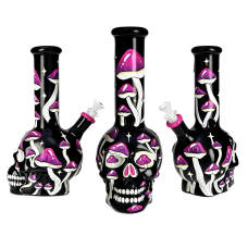 Бонг скляний Amania Mushroom Skull Glow 25 см