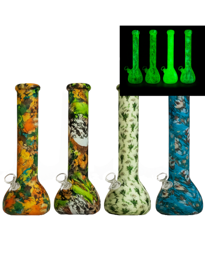 Бонг силиконовый Glow Print Beaker 35см