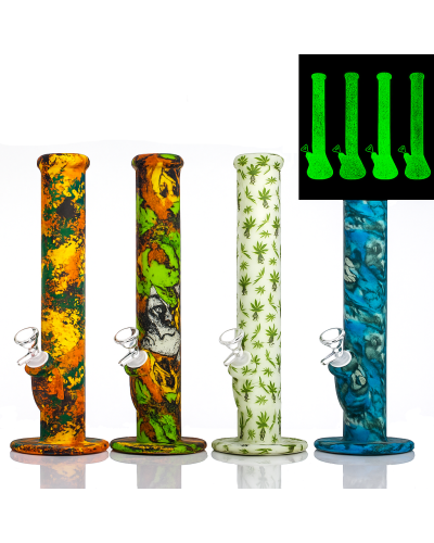 Бонг силиконовый Glow Print Tube 35 см