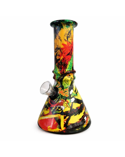 Бонг стеклянный "Rasta" 15 см
