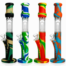 Бонг силикон + стекло Showerhead 34 см