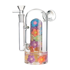 Бонг стеклянный "Баблер Flowers" (18 cm)