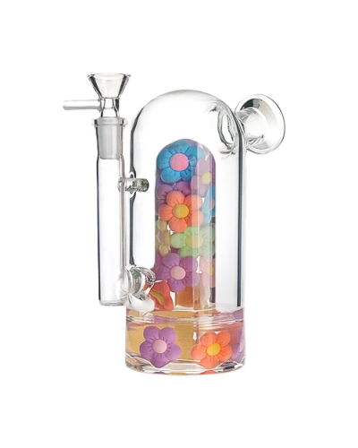 Бонг скляний "Баблер Flowers" (18 cm)