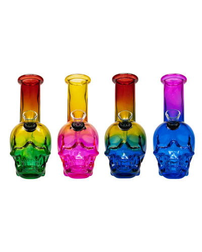 Бонг скляний "Череп" (15 cm)