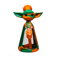 Бонг cиликон/стекло "Baby Yoda" (18 см)