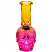 Бонг стеклянный "Череп" 15 см