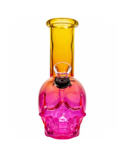 Бонг стеклянный "Череп" 15 см