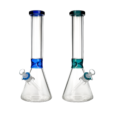 Бонг стеклянный "High Beaker Color" (38 cm)