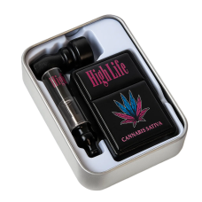 Набір для куріння "High Lfe" 3 в 1 (трубка + запальничка + сітки)
