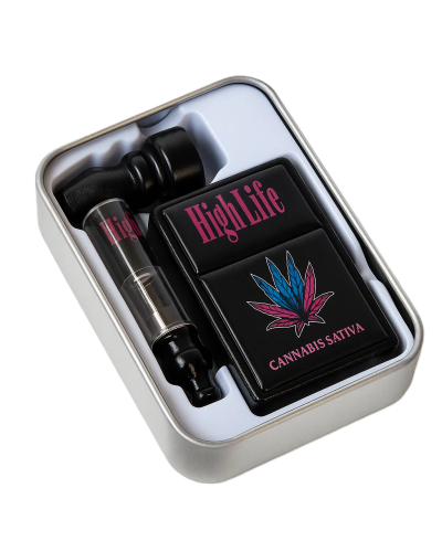 Набір для куріння "High Lfe" 3 в 1 (трубка + запальничка + сітки)