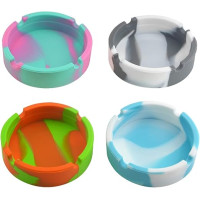 Пепельница силиконовая круглая (Разноцветная)