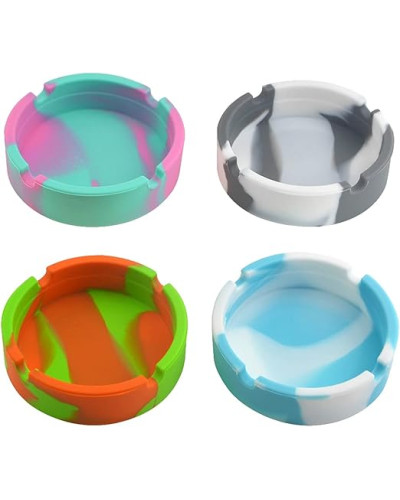 Пепельница силиконовая круглая (Разноцветная)