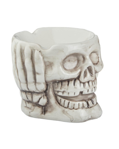 Попільниця кругла керамічна "Череп" (Сірий)