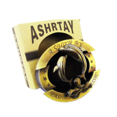 Пепельница круглая металлическая "Дельфин" (Бронзовая)