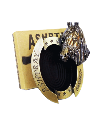 Попільниця кругла металева "Кінь" (Бронзова) Попільниця кругла металева "Кінь" (Бронзова)