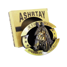 Пепельница круглая металлическая "Лошадь" (Бронзовая)
