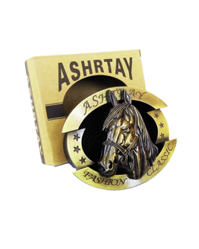 Пепельница круглая металлическая "Лошадь" (Бронзовая)