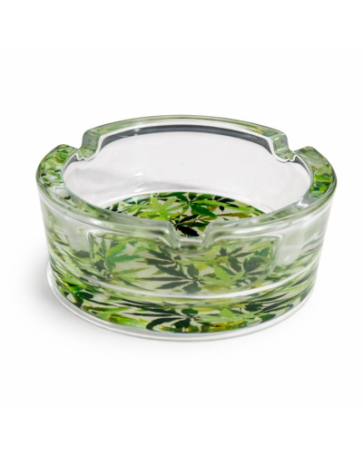 Попільниця скляна кругла (прозора)