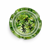 Попільниця скляна кругла (прозора)