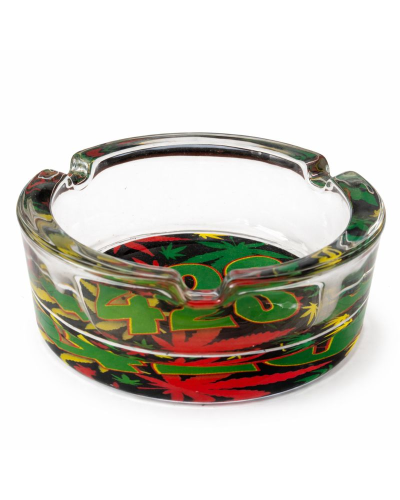 Попільниця скляна кругла "420"