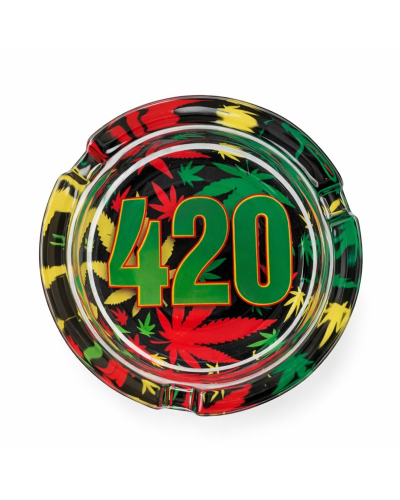 Попільниця скляна кругла "420"