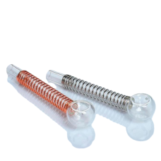 Трубка курительная стеклянная с пружиной 