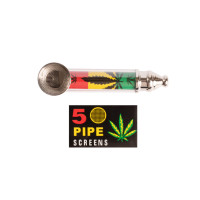 Набір для куріння "Weed" Amsterdam 3 в 1 (трубка + запальничка + сітки)