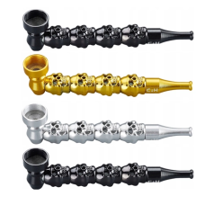 Трубка курительная металлическая "Черепа"