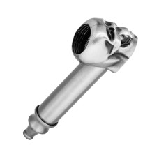 Трубка курительная металлическая "Череп" серебристый