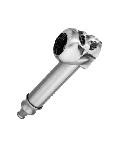 Трубка курильна металева "Череп" сріблястий