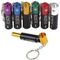 Трубка металева курильна брелок-трансформатор "Батарейка"