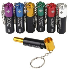 Трубка металева курильна брелок-трансформатор "Батарейка"